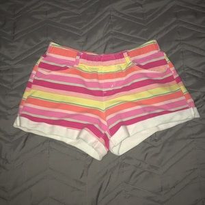 colorful striped shorts